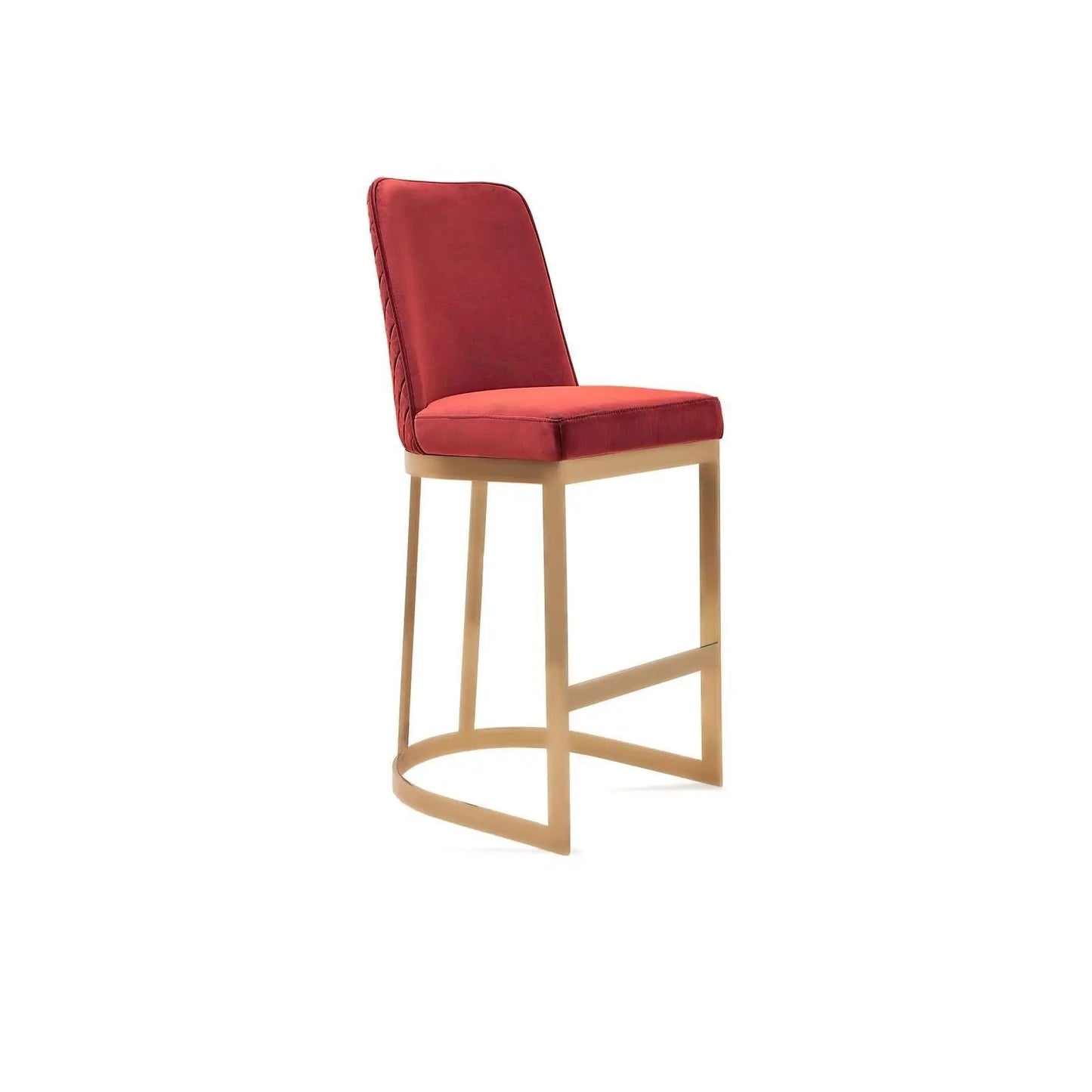 Mariella Counter Stool | Brushed Gold Frame