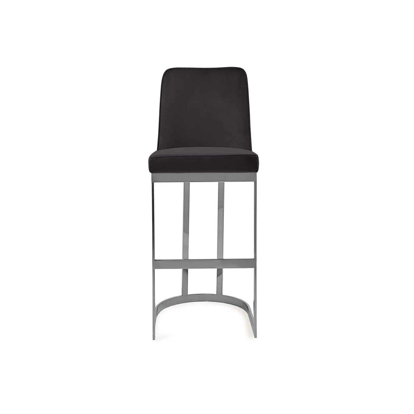 Mariella Silver Black Bar Stool