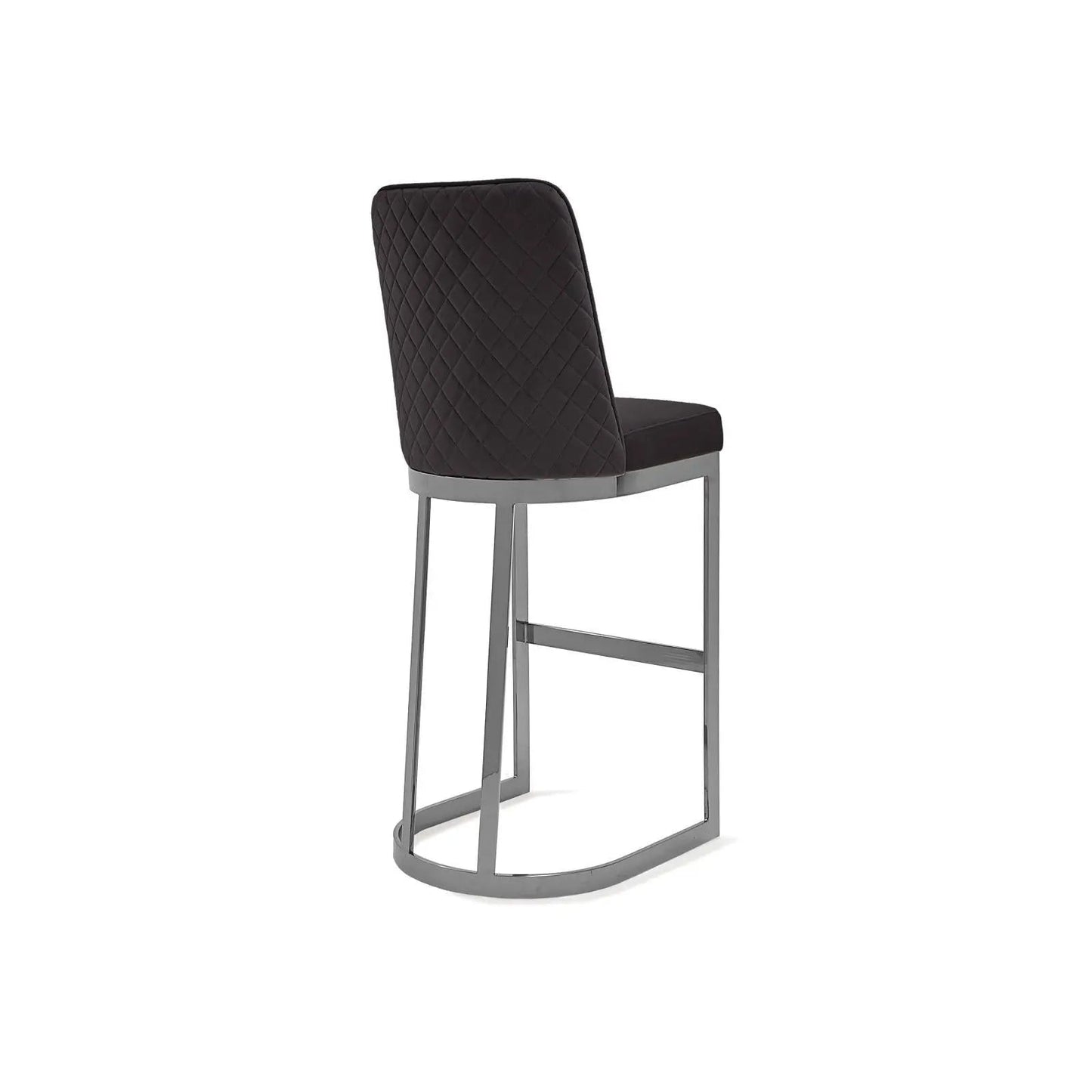Mariella Bar Stool – Polished Silver
