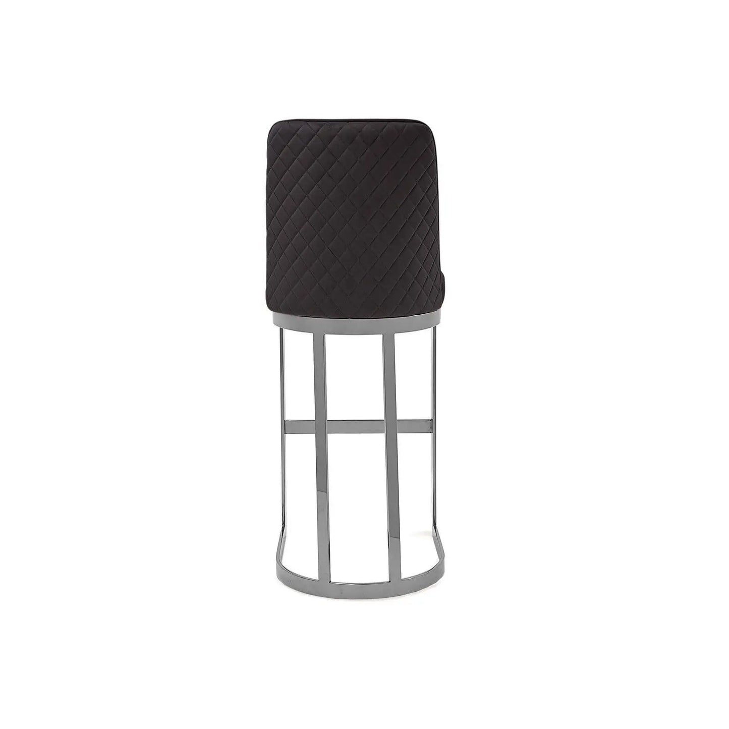 Mariella Bar Stool – Polished Silver