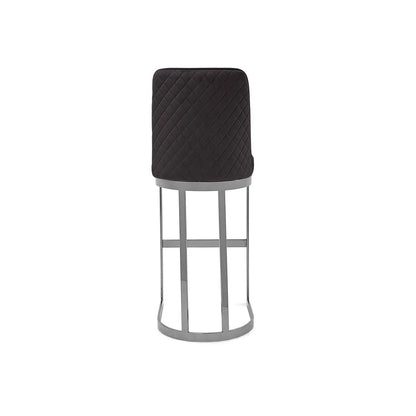 Mariella Bar Stool – Polished Silver