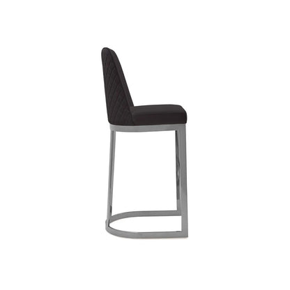 Mariella Bar Stool – Polished Silver