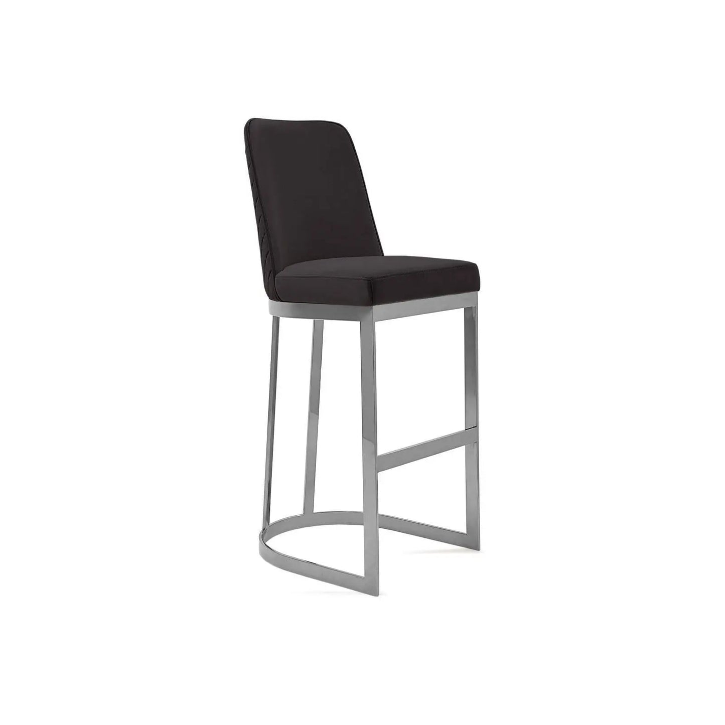 Mariella Bar Stool – Polished Silver