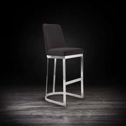 Mariella Bar Stool – Polished Silver