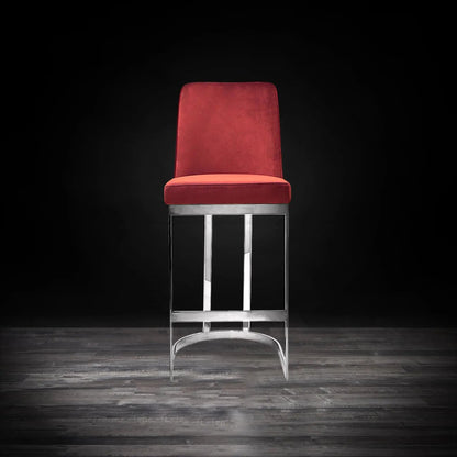 Mariella Counter Stool in Silver