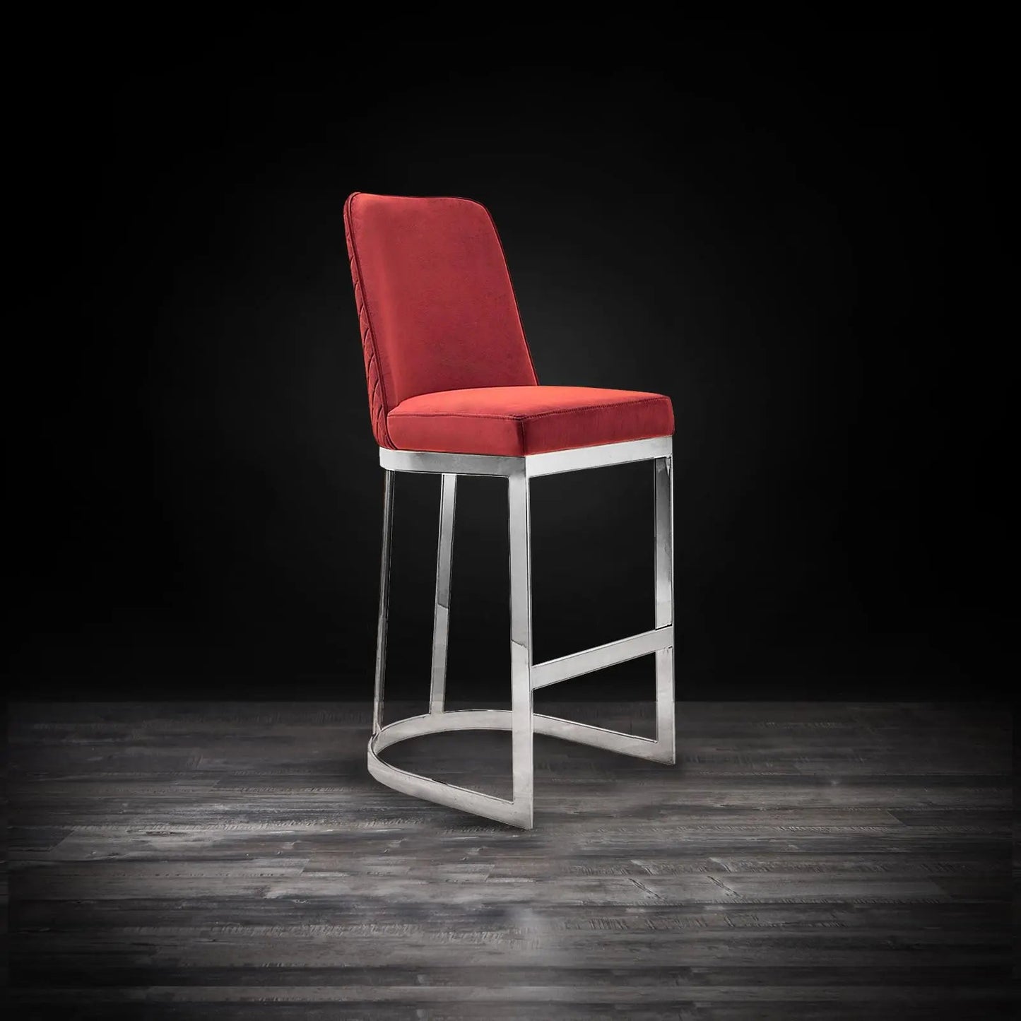 Mariella Counter Stool in Silver