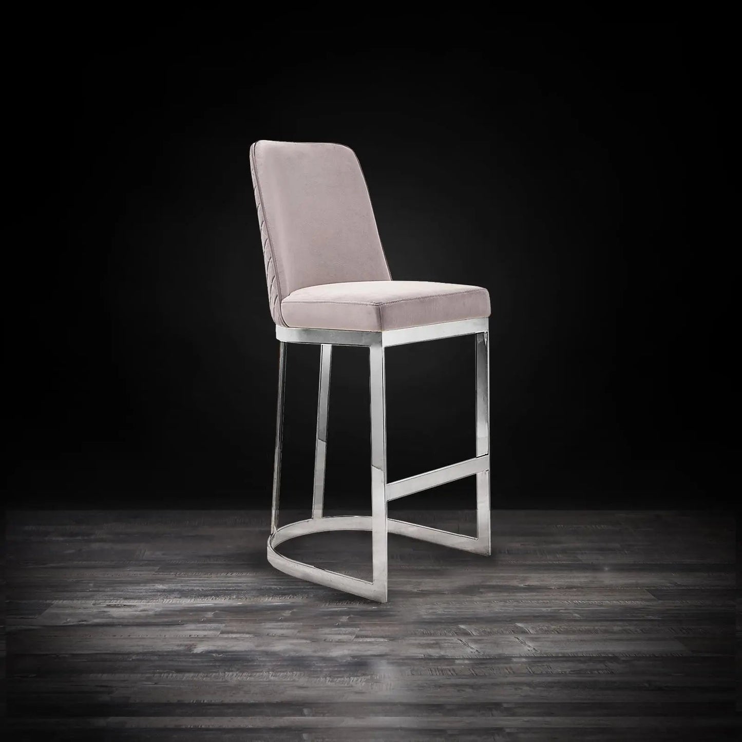 Mariella Counter Stool in Silver