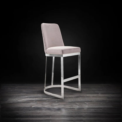 Mariella Counter Stool in Silver
