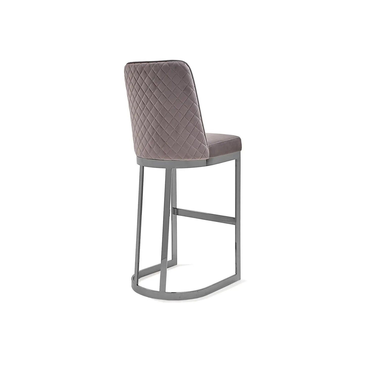 Mariella Bar Stool – Polished Silver