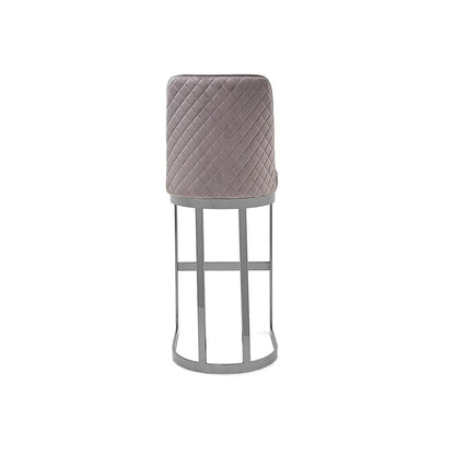 Mariella Bar Stool – Polished Silver