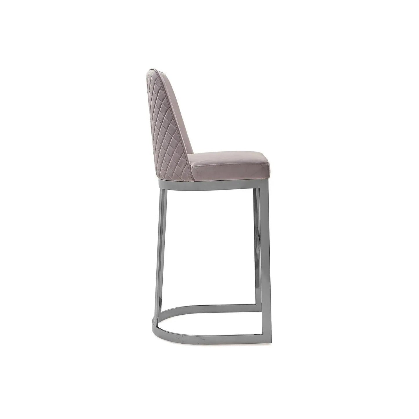 Mariella Bar Stool – Polished Silver