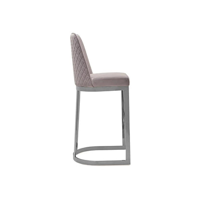 Mariella Bar Stool – Polished Silver