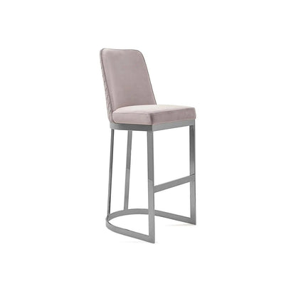 Mariella Bar Stool – Polished Silver