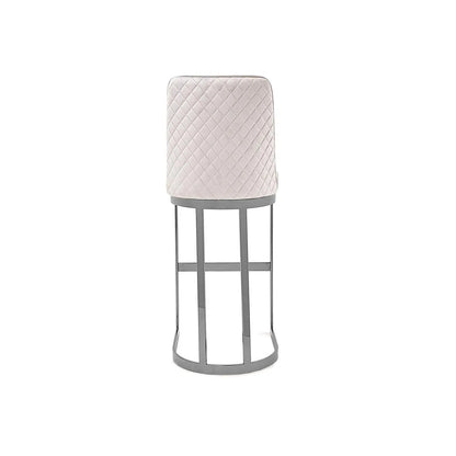Mariella Bar Stool – Polished Silver