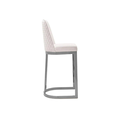 Mariella Bar Stool – Polished Silver