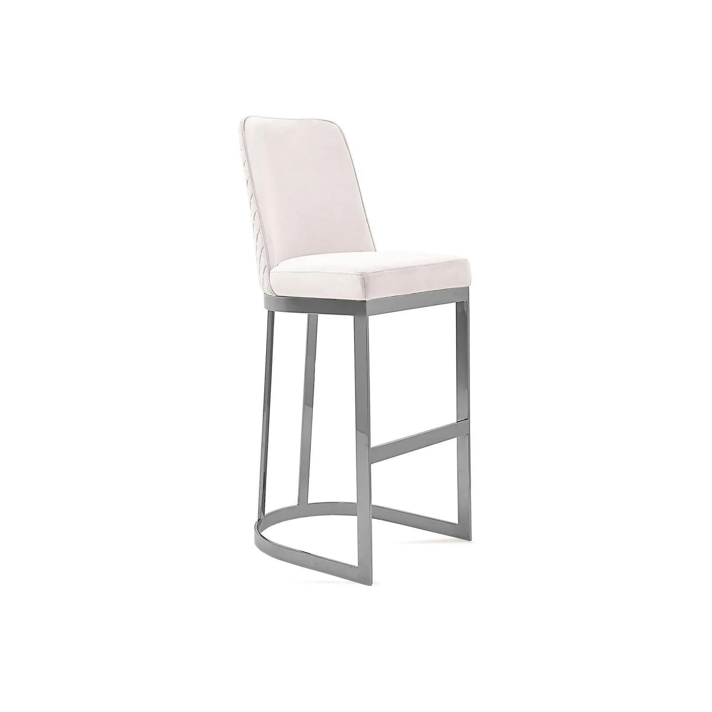 Mariella Bar Stool – Polished Silver