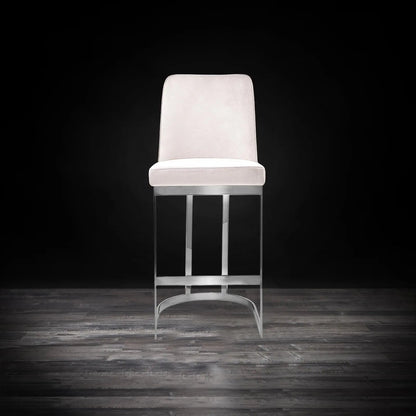 Mariella Counter Stool in Silver