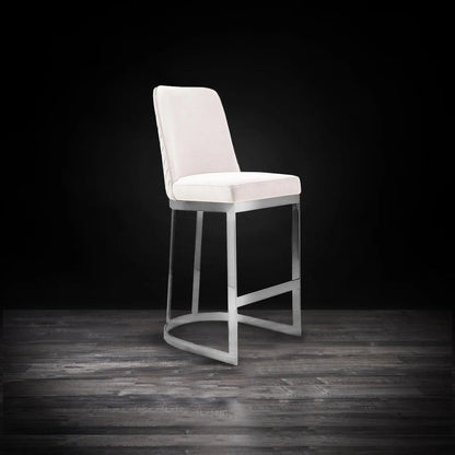Mariella Counter Stool in Silver