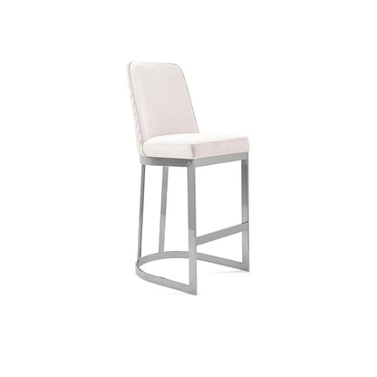 Mariella Counter Stool in Silver