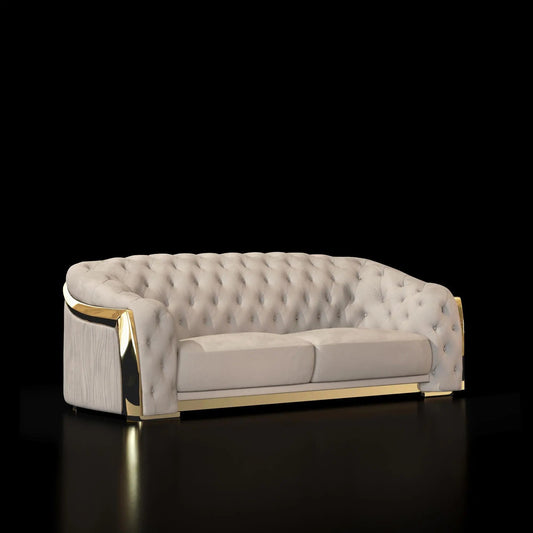 Massimo Lux Titanium Gold Sofa Beige