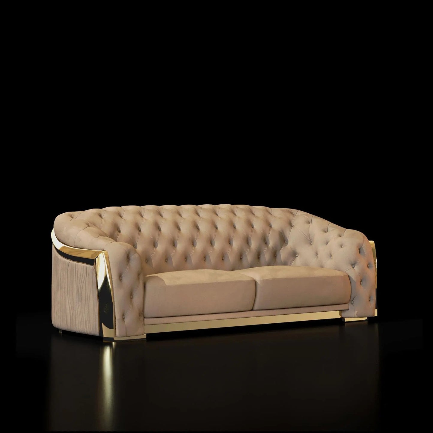 Massimo Lux Titanium Gold Sofa Taupe