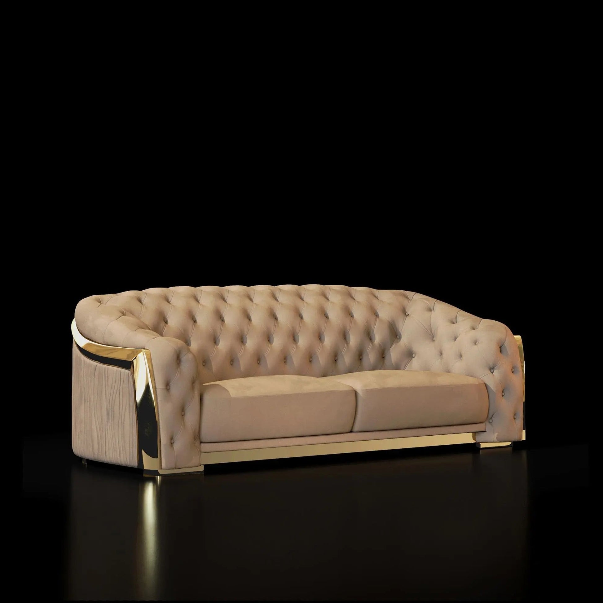 Massimo Lux Titanium Gold Sofa Taupe