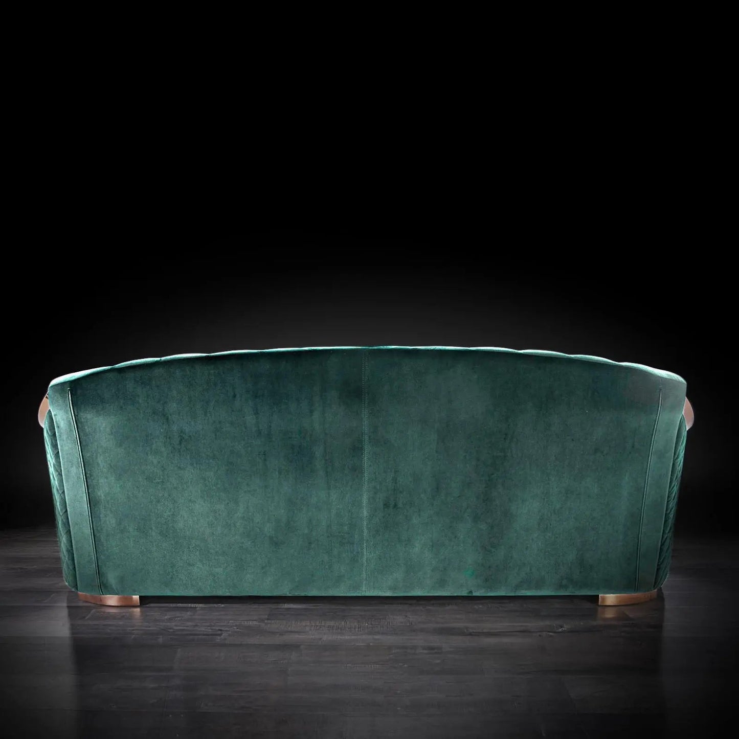 Massimo Rose Gold Premium Sofa Set in Dark Green