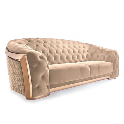Massimo Rose Gold Premium Sofa Set in Taupe