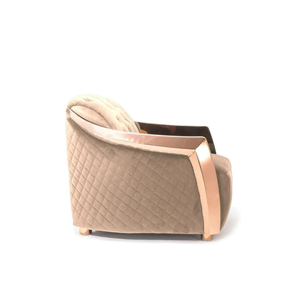 Massimo Rose Gold Premium Sofa Set in Taupe