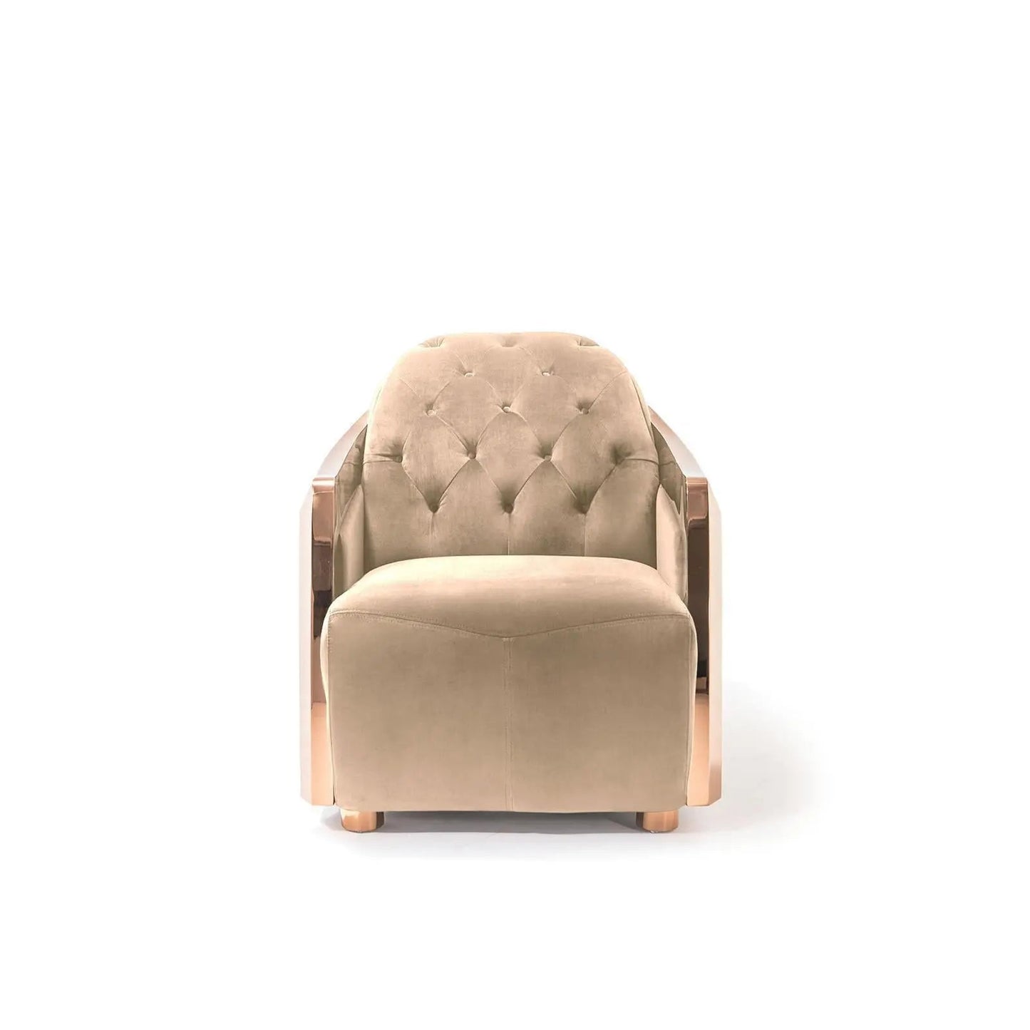 Massimo Rose Gold Premium Sofa Set in Taupe