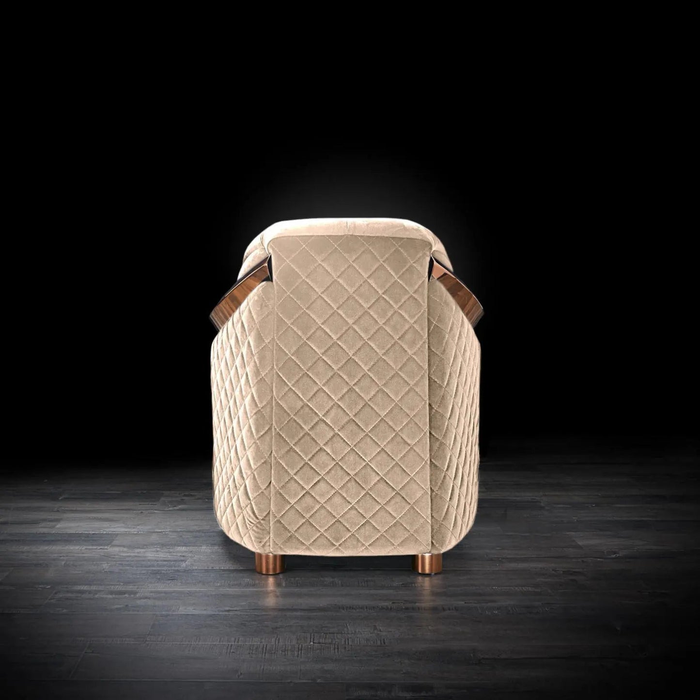 Massimo Rose Gold Premium Sofa Set in Taupe