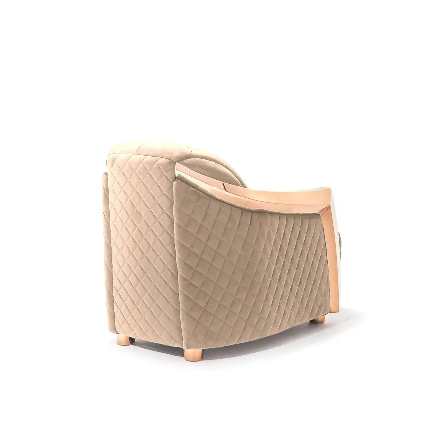 Massimo Rose Gold Premium Sofa Set in Taupe