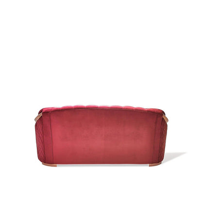 Massimo Rose Gold Sofa Set – Burgundy