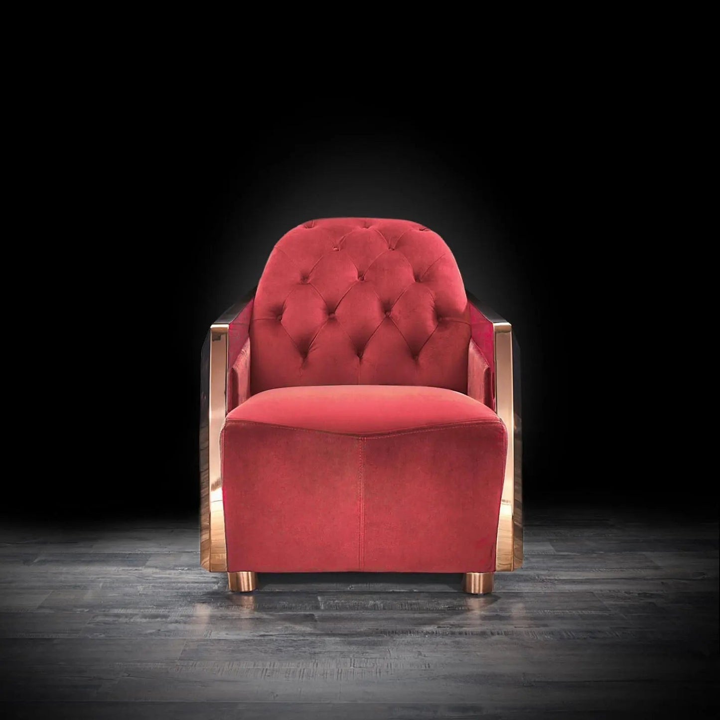 Massimo Rose Gold Sofa Set – Burgundy