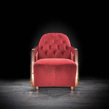 Massimo Rose Gold Sofa Set – Burgundy