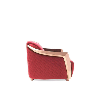 Massimo Rose Gold Sofa Set – Burgundy