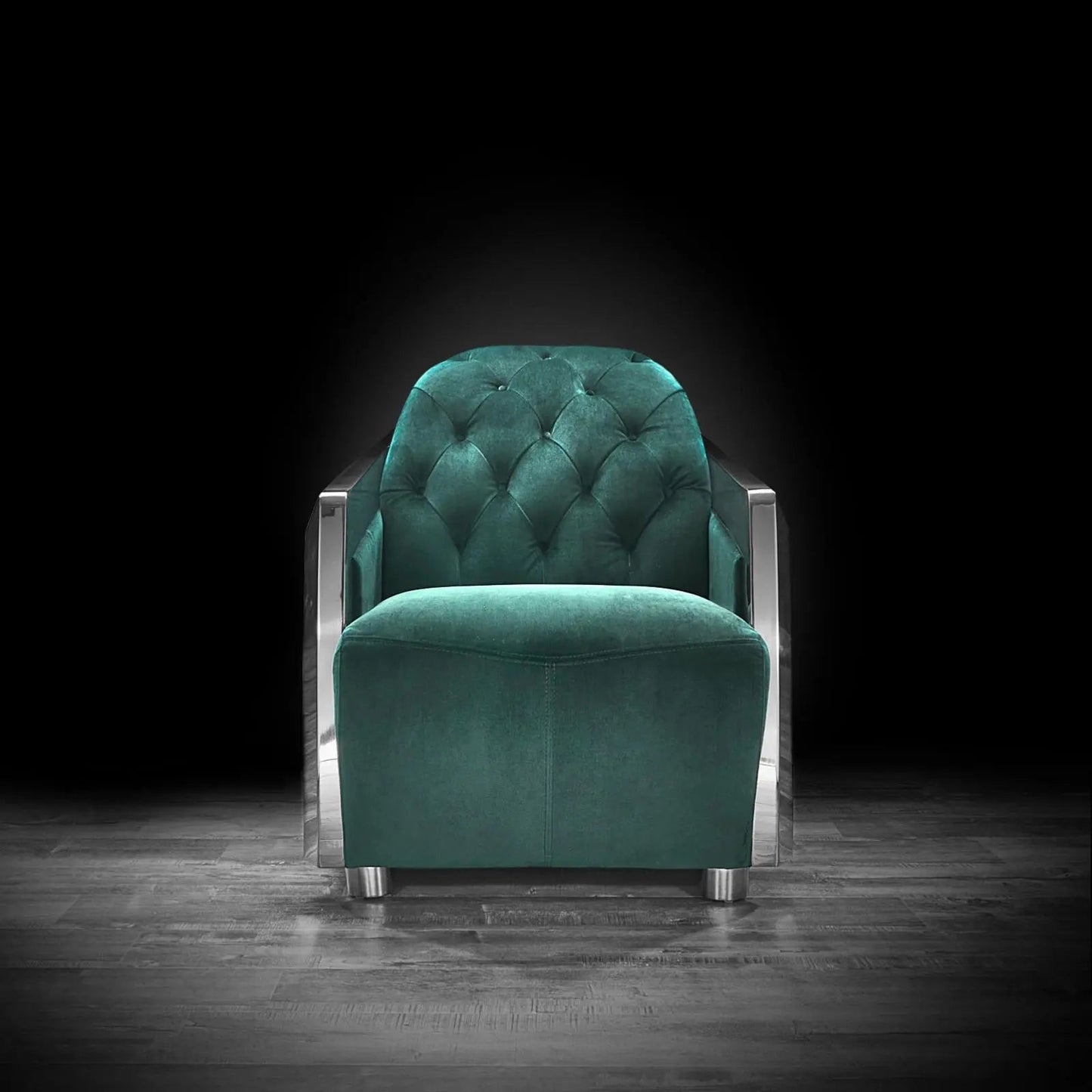 Massimo Silver Premium Sofa Set in Dark Green