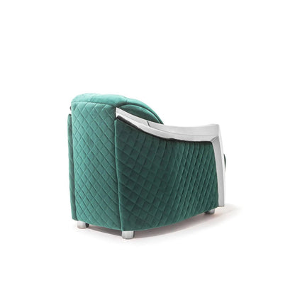 Massimo Silver Premium Sofa Set in Dark Green