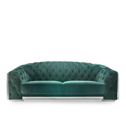 Massimo Silver Dark Green Sofa Set