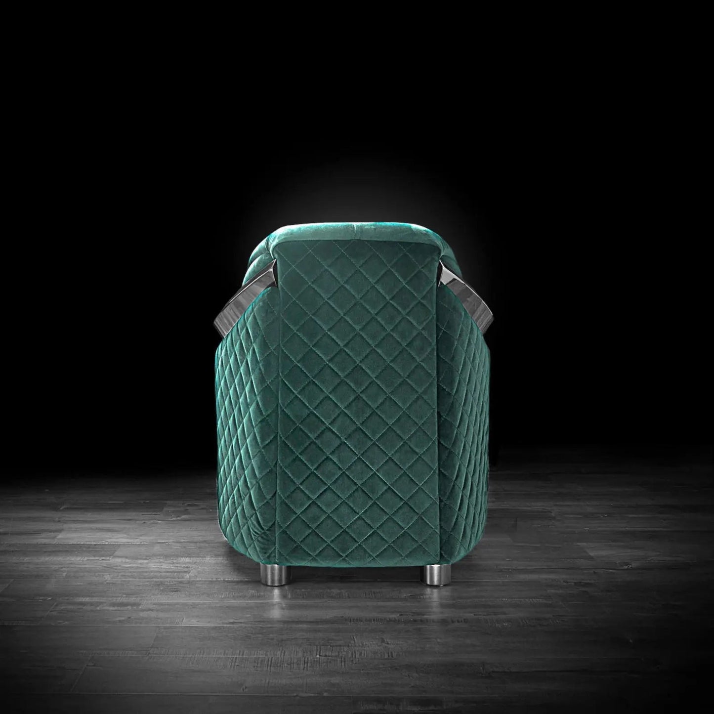 Massimo Silver Premium Sofa Set in Dark Green