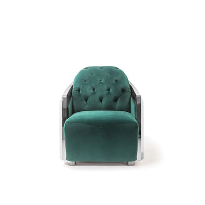 Massimo Silver Dark Green Stylish Sofa Set