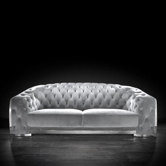 Massimo Silver Premium Sofa Set in Gray