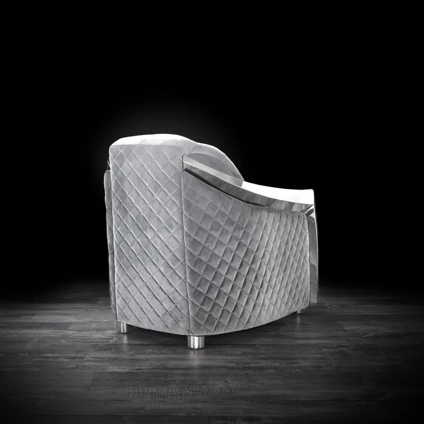 Massimo Silver Premium Sofa Set in Gray