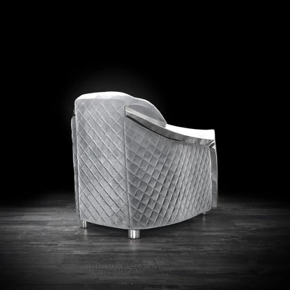 Massimo Silver Premium Sofa Set in Gray