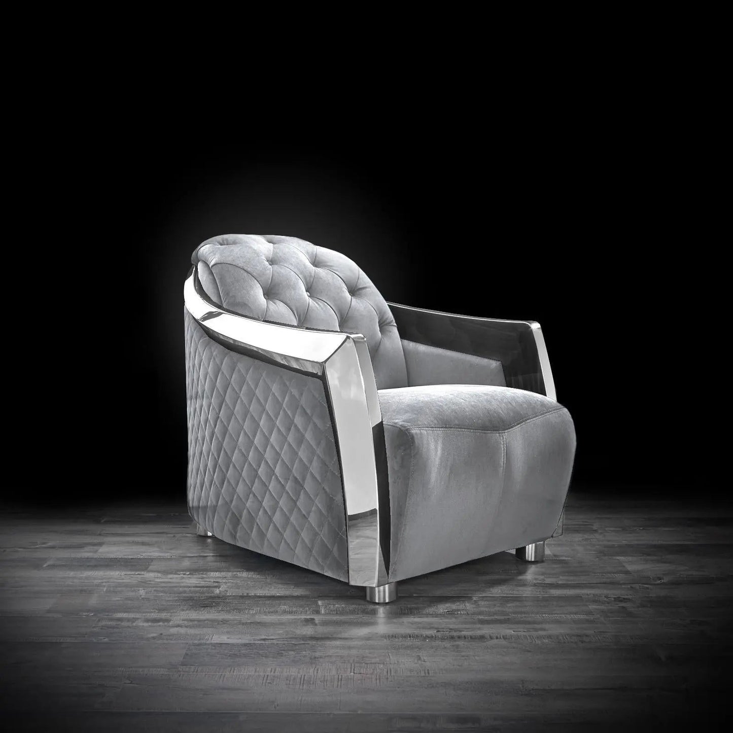 Massimo Silver Premium Sofa Set in Gray