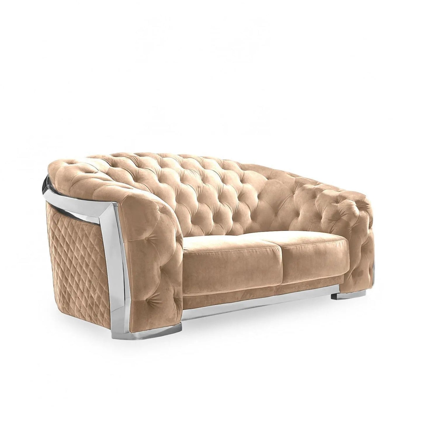 Massimo Silver Premium Sofa Set in Taupe