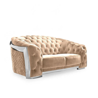 Massimo Silver Premium Sofa Set in Taupe