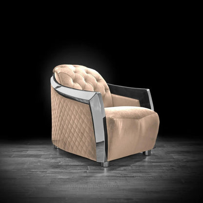 Massimo Silver Premium Sofa Set in Taupe