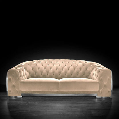 Massimo Silver Premium Sofa Set in Taupe