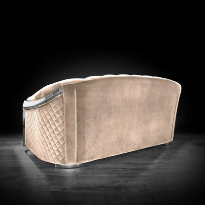 Massimo Silver Premium Sofa Set in Taupe